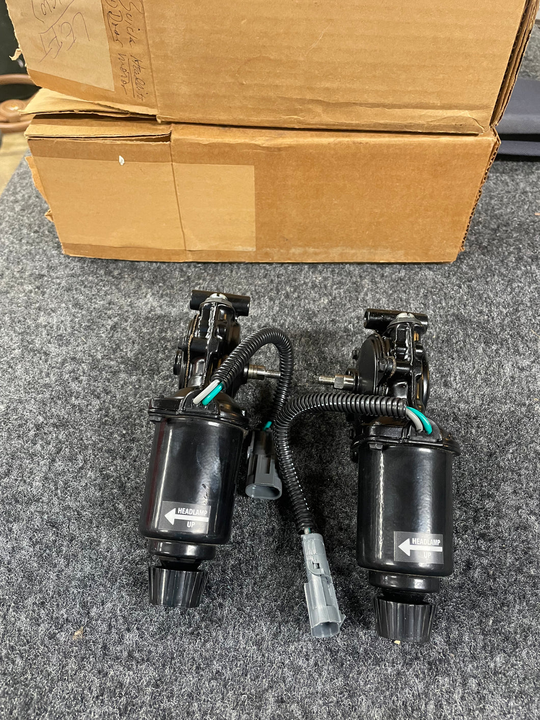 NOS Headlamp Motor Pair 1988-1990